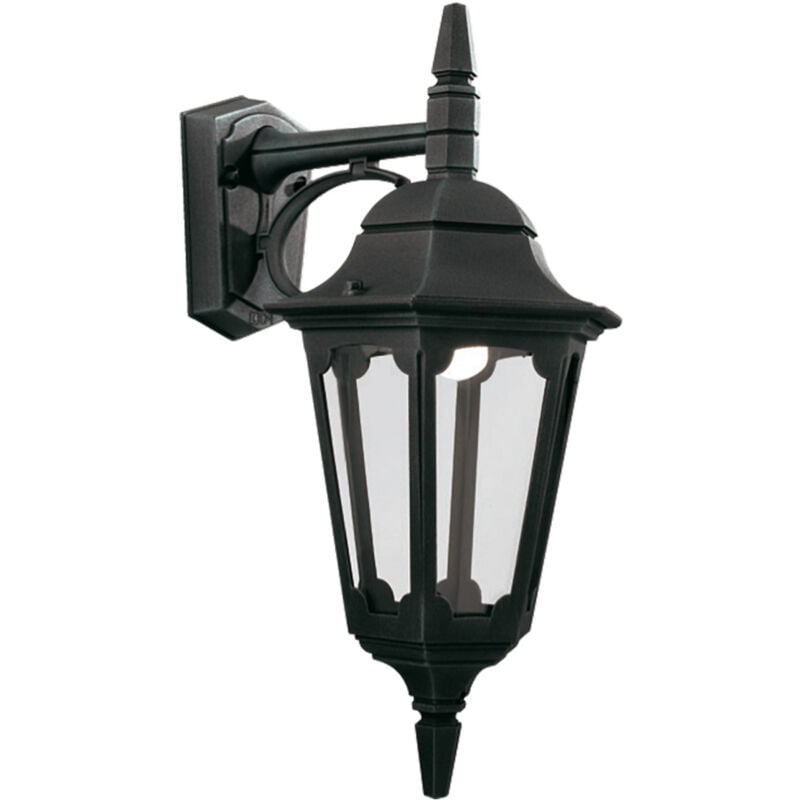 Elstead Parish - Lanterne murale extérieure à 1 ampoule noire IP44, E27