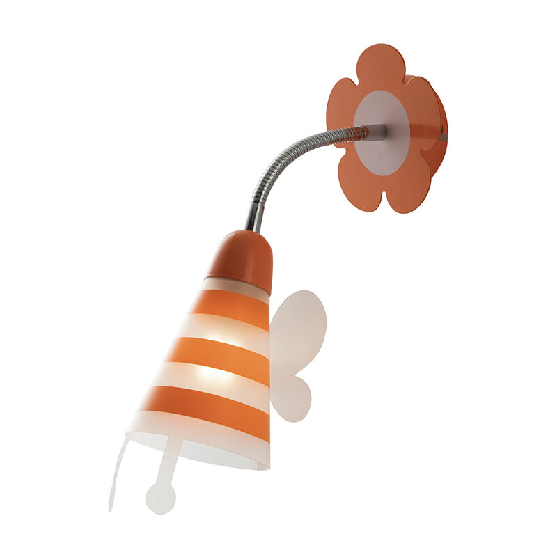 Image of Luce Ambiente E Design - Applique per bambini fatina in metallo arancione (1xE14) - Arancione