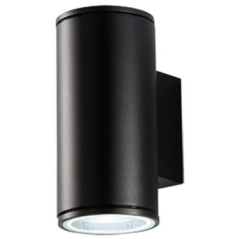 Applique per esterni 9x12 cm JUBO in alluminio Nero con diffusore in vetro