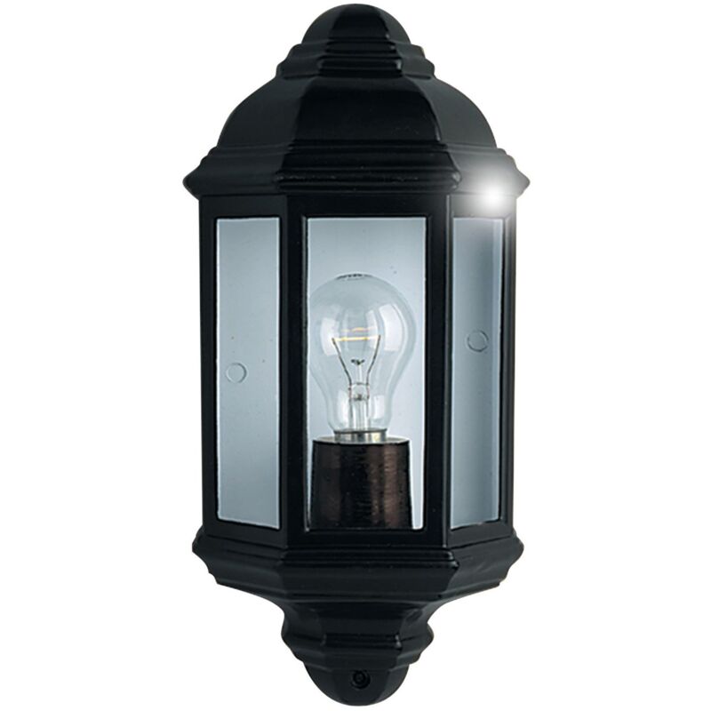 Applique Vintage-Decò Maine Alluminio Nero 1 Luce E27