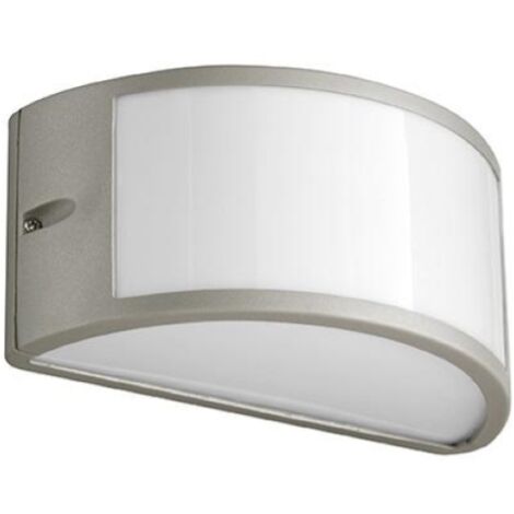 Applique per esterni FABIUS 25x13 cm a doppia emissione in alluminio Silver