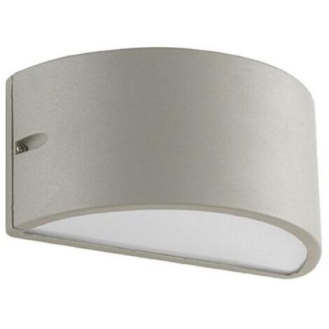 Applique per esterni LINUS 25x13 cm doppia emissione in alluminio Silver
