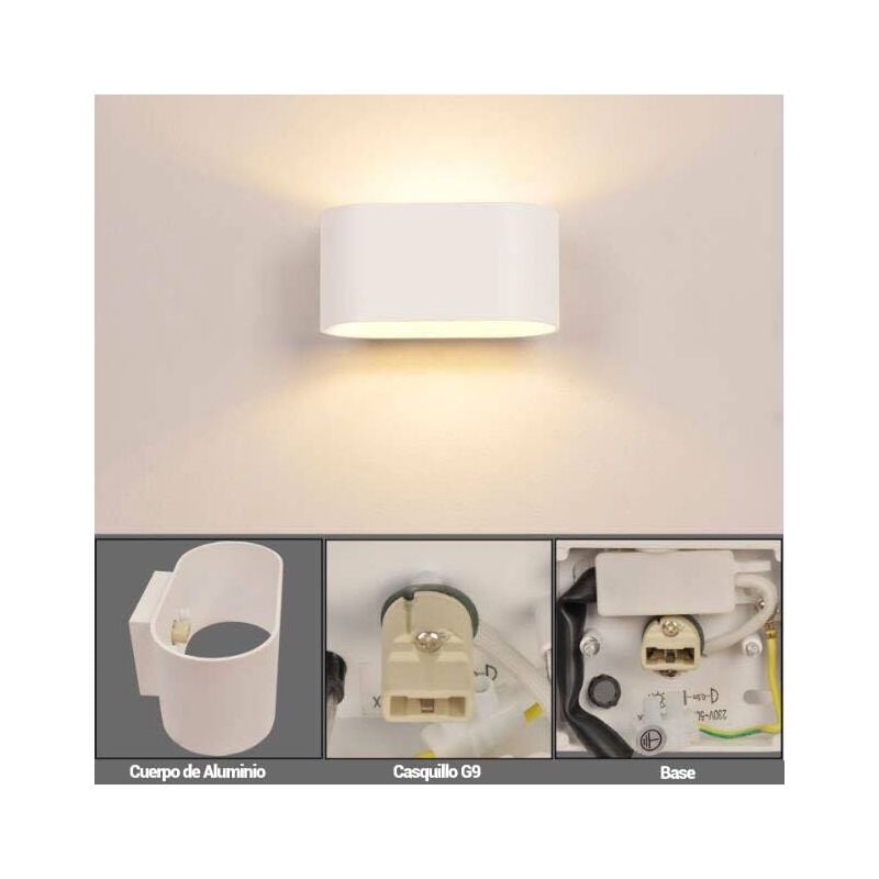 Barcelona Led - Applique da parete per interni G9 'up and Down'