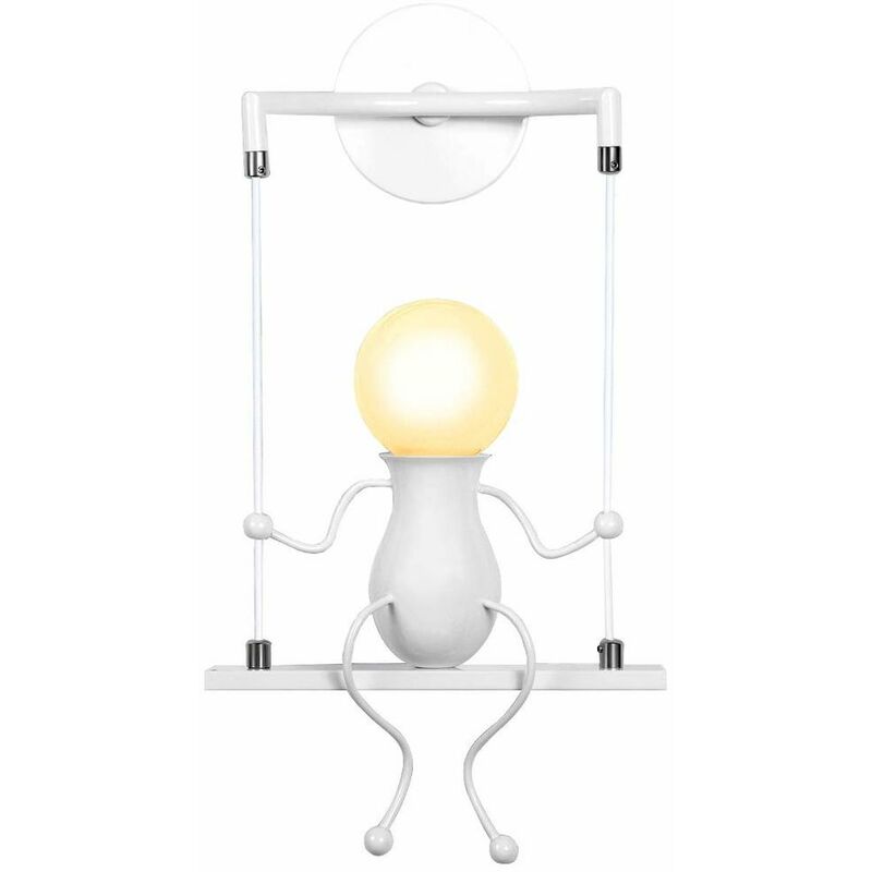 Image of Applique per Interno, Moderna Lampada da Parete in Design di Umanoide Oscillazione, Applique Candelabro in Metallo per Corridoio Cucina Isaland