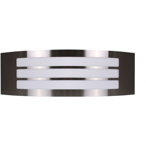 APPLIQUE PER LAMPADINE CON ATTACCO E27 PER ESTERNO - DESIGN MODERNO SEMICILINDRICO IN ACCIAIO E PVC