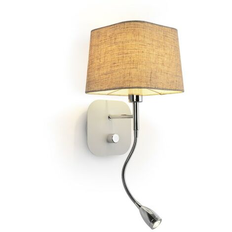 Applique PERTH avec spot LED beige/blanc chrome 230V E14 LED 15+3W 30° 3000K