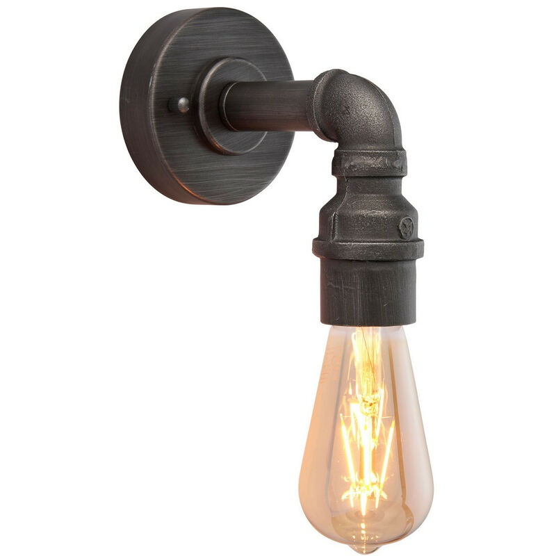 Pipe - Applique murale à 1 lumière, peinture étain vieilli, E27 - Endon