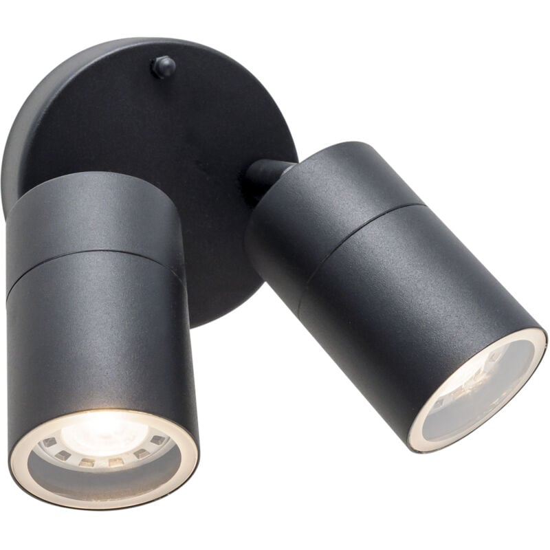 Pixa Double aplique de uso interior doble para bombilla Gu10 en color negro