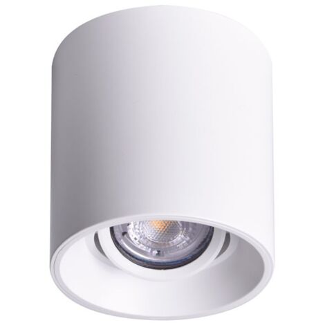Applique plafond en polycarbonate orientable - GU10 - Blanc