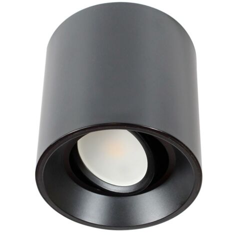 Applique plafond en polycarbonate orientable - GU10 - Noir