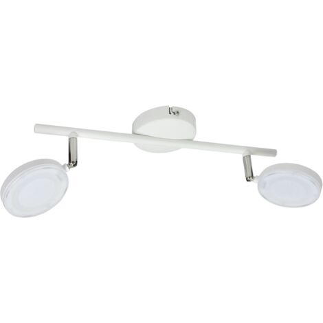 Applique plafond LED orientable 2 spots 10W 3000K blanc