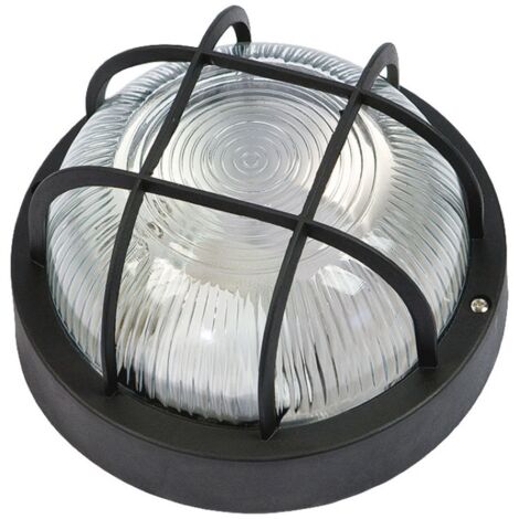Applique - plafoniera da esterno tonda con griglia Green Light efesto ip44 e27 bianca
