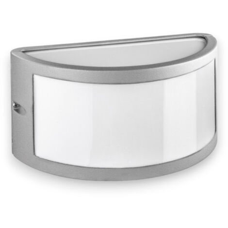 Applique plafoniera illuminazione esterna in alluminio e max 60W argento
