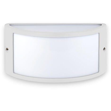 Applique plafoniera illuminazione esterna in alluminio e max 60W bianca