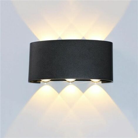 APPLIQUE PLAFONIERA LED 6W FARO FARETTO LAMPADA DA PARETE MURO DOPPIA LUCE 4000K