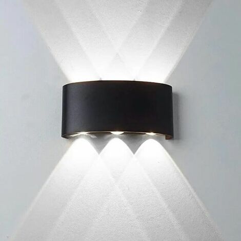 APPLIQUE PLAFONIERA LED 6W FARO FARETTO LAMPADA DA PARETE MURO DOPPIA LUCE 6500K
