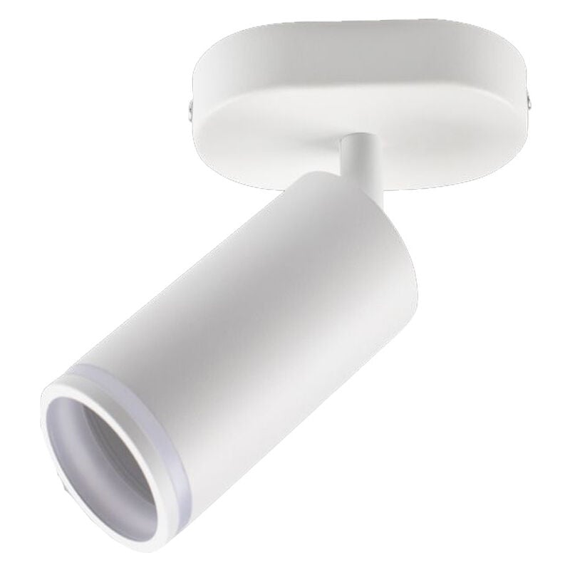 Image of Applique plafoniera orientabile da soffitto o parete 1 diffusore lampada attacco GU10 per bagno soggiorno bianco o nero