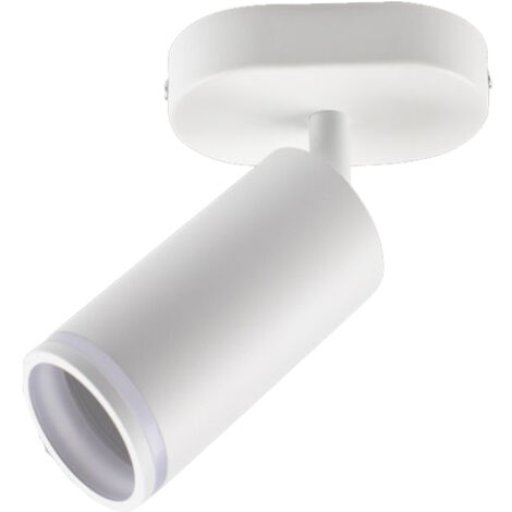 Applique plafoniera orientabile da soffitto o parete 1 diffusore lampada attacco GU10 per bagno soggiorno bianco o nero