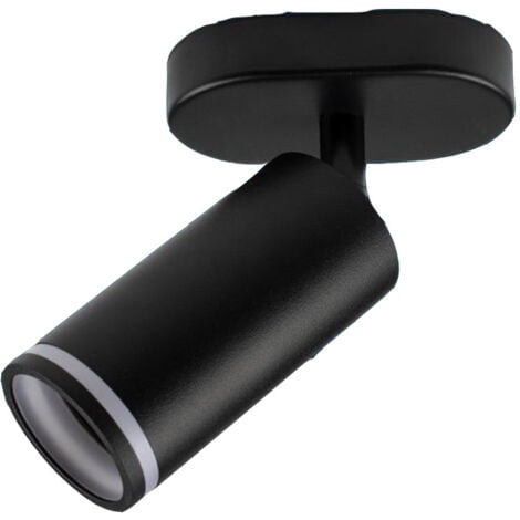 Applique plafoniera orientabile da soffitto o parete 1 diffusore lampada attacco GU10 per bagno soggiorno bianco o nero