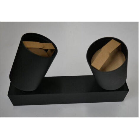 Applique plafonnier 2 spots noir mat 45x248x132mm LED 2x10.4W 3000K 1104lm IP20 Spy On 2 Delta Light