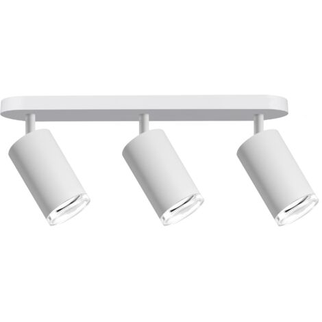 Applique/plafonnier 3 spots orientables blanc GU10 Polux