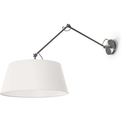 Applique/ Plafonnier avec bras articulé tilt EASY E27 60W Nickel satin