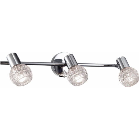Applique/plafonnier cristal chromé 3xE14 Kaja Alpina