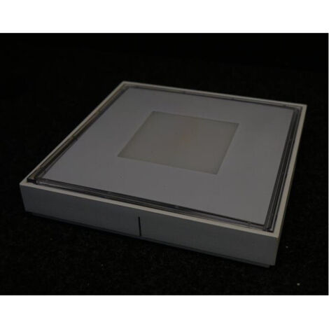 Applique plafonnier LED 12W blanc carré 180x180x30mm 3000K 1700lm 110° alim 230V IP65 SKIP 4 INDIGO