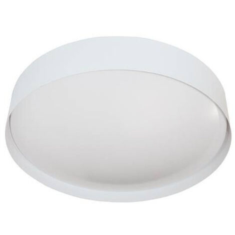Applique plafonnier LED 30W rond blanc mat Ø 366x70mm 4000K 2500lm alim 230V interieur exterieur IP44 LIYO INDIGO