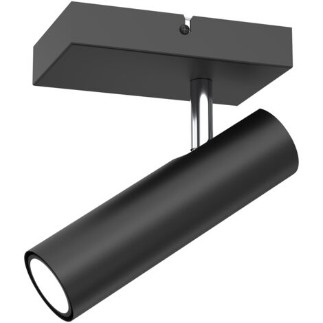 Applique-plafonnier orientable noir/chrome GU10 8W Axion