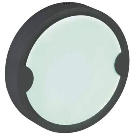 Applique plafonnier rond extérieur anthracite Ø 180 x 45mm LED 10W 3000K 1000lm IP44 Indra ARLUX