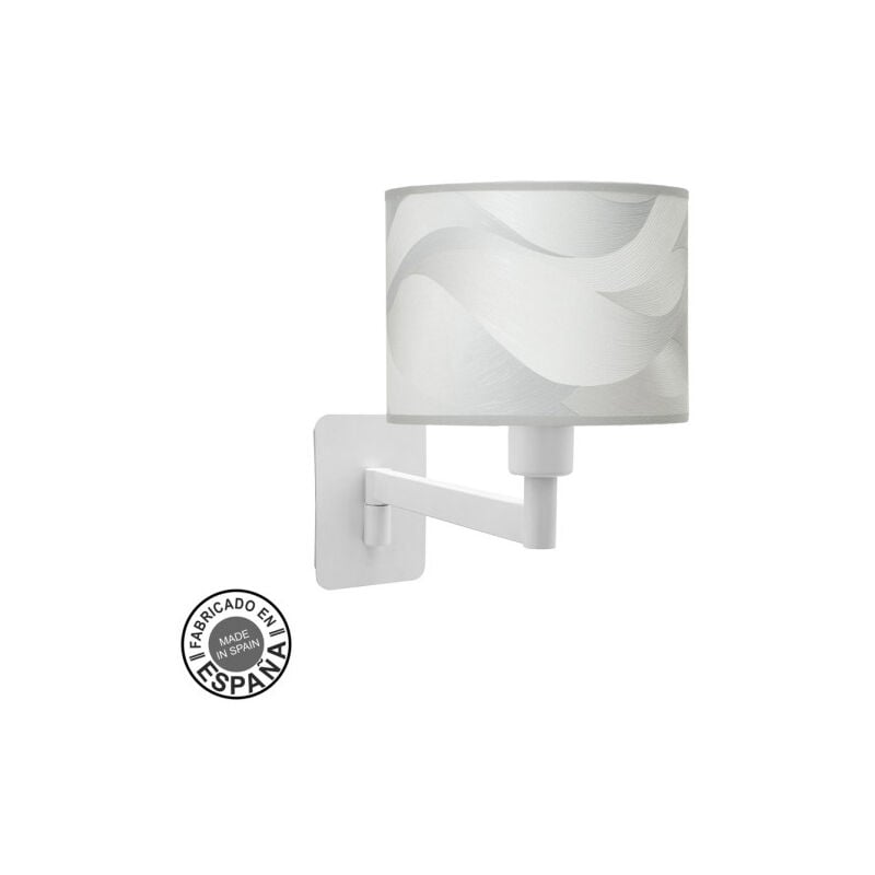 Applique murale fashionable 1xe14 blanc/gris wave 26x17x28 cm