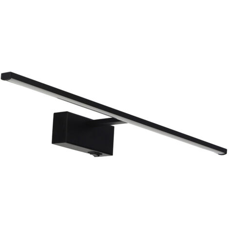 Applique pour miroir de salle de bain interrupteur intégré KANARYA-12 LED 12W 850lm 4200K IP45 noir  HOROZ
