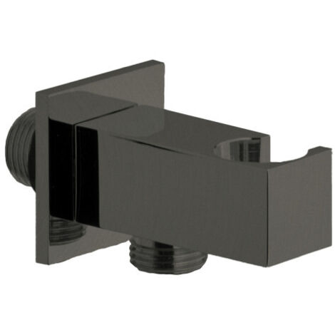 Applique Prise D'eau Carre Chromé Noir Brossé - CRISTINA ONDYNA PD44775