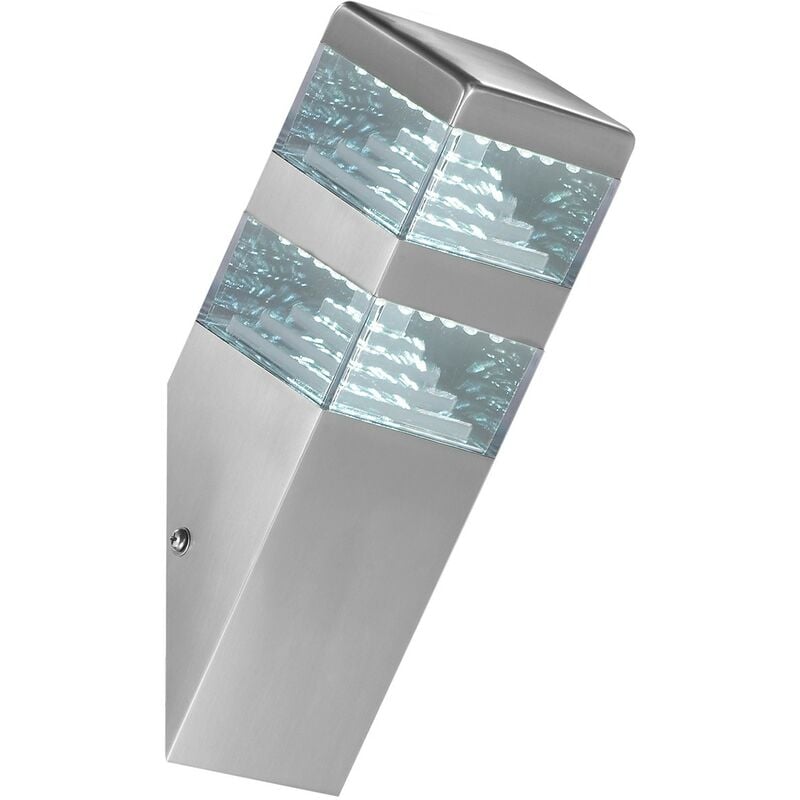 Applique Pyramide Inox 32 led smd 9W Lumihome Inox - blanc-neutre-4000k