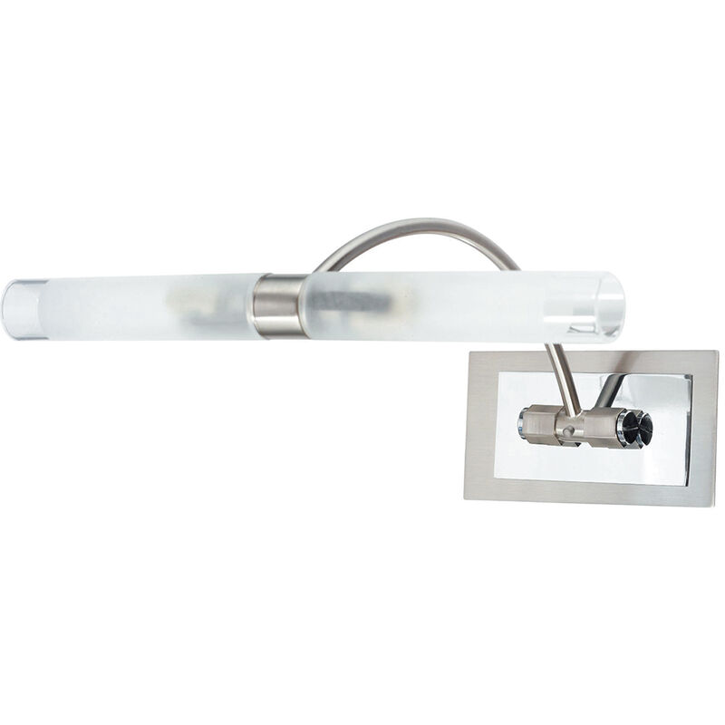 Image of Applique Q1 cromata con diffusore in vetro satinato e braccio flessibile (2xG9) IP21 - Cromo, Nichel