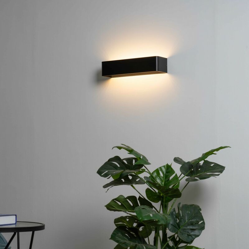 Kosilum - Applique Quadra noire LED 18W - 53 cm - Noir