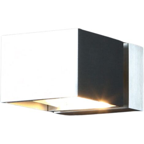 Applique quadrata cromata FLEXI Maxlight G9 40W in alluminio