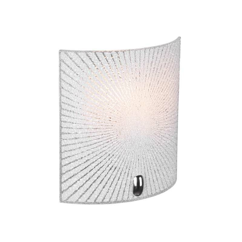 Applique rectangulaire Elisa en verre décoré et granulat de verre L.20cm x H.22cm