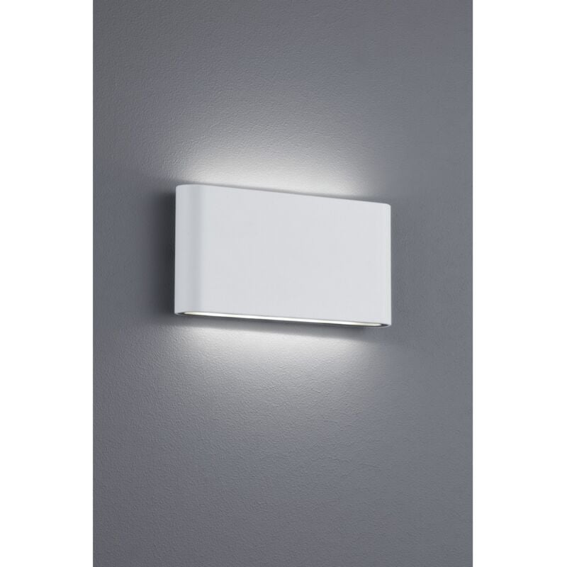 Applique Rectangulaire Thames ii Led Double Emission IP54 Blanc L17 cm Trio Lighting