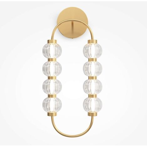 Applique rétro - perles ciselées en verre sur cadre ovale BELLA