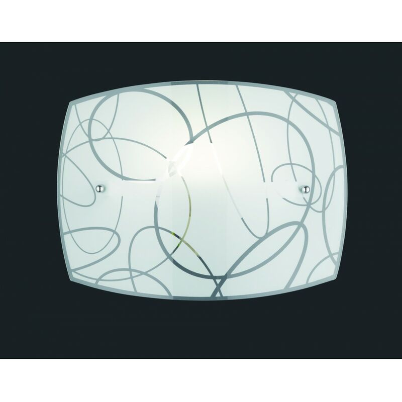 Image of Iperbriko - Applique Rettangolare Spirelli 1xE27 Vetro Decorato Con Cerchi Trio Lighting