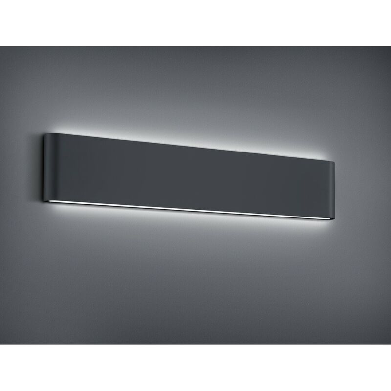 Image of Applique Rettangolare Thames ii Led Doppia Luce IP54 Antracite L46 cm Trio Lighting