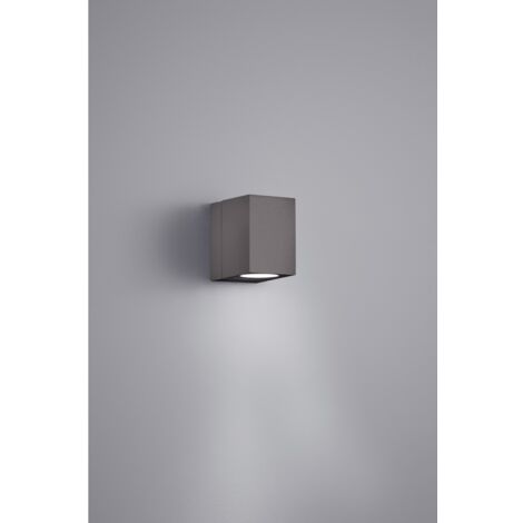 Applique Rettangolare Tiber Spot Led Orientabile IP54 Antracite H10 cm Trio Lighting