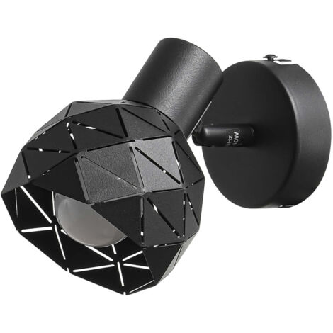 Applique Reus noire orientable 1xE14 Light Prestige