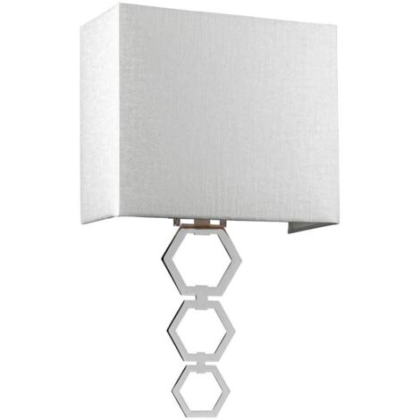 Applique Ria con paralume 27 cm cromo argento E27 60W Elstead