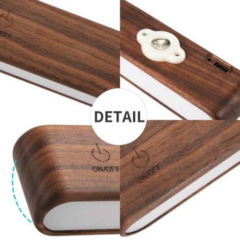 Applique ricaricabili con rotazione a 360 gradi, applique dimmerabile, applique magnetica per camera da letto