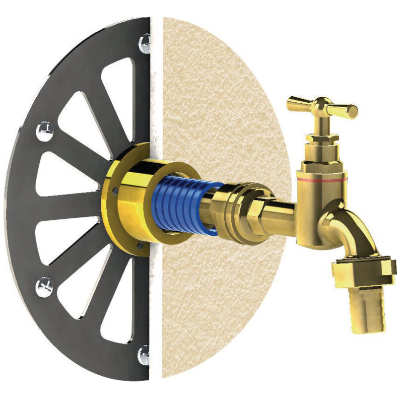 Anquier - Applique robinet/jardin Applic'enduit laiton f 1/2 - f 1/2