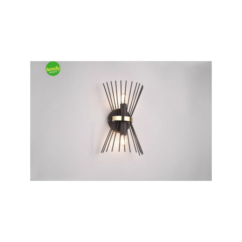 Applique Rod Trio Lightning 2xE14 Nero/Oro