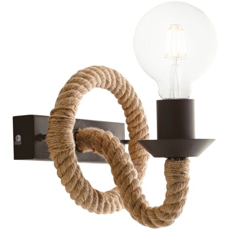 "Applique ROPE in metallo con cavi in corda di canapa"